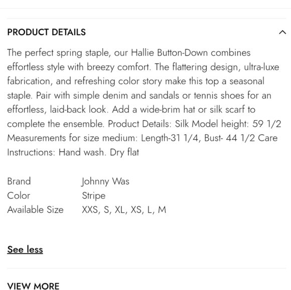 EUC Johnny Was Hallie Button Down, Size XS - Picture 11 of 11